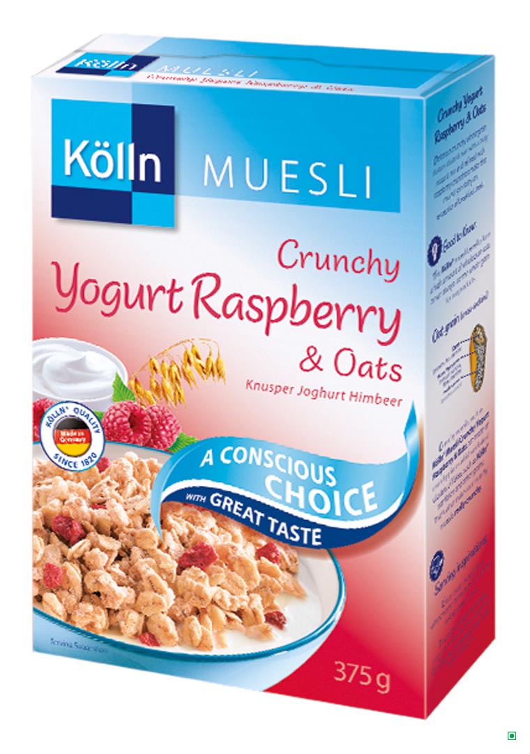 Crunchy Mueslis (granola), Kölln - Kölln Muesli Crunchy Yogurt Raspberry &  Oats - Saksham Impex Private Limited